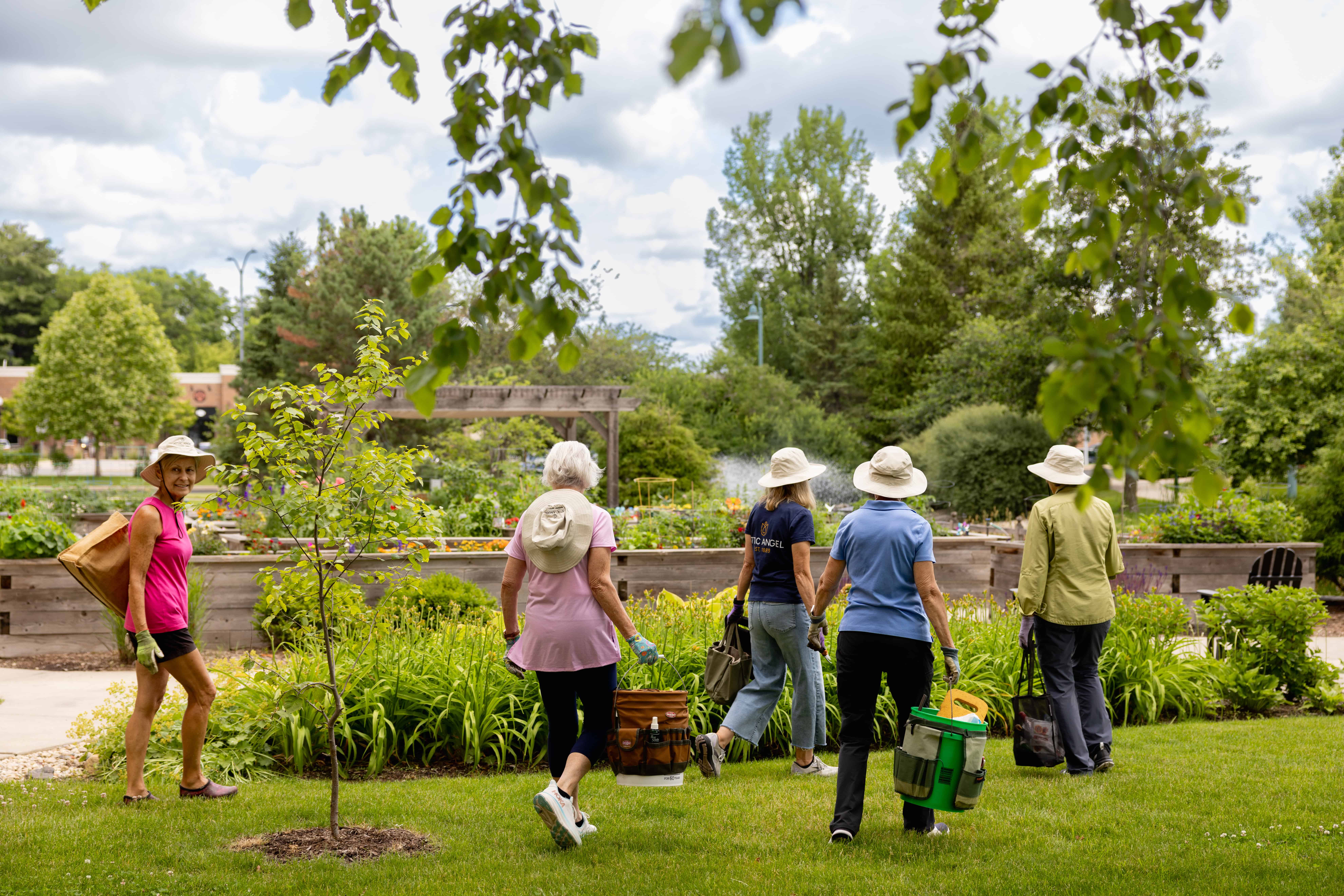 Women working in the garden
